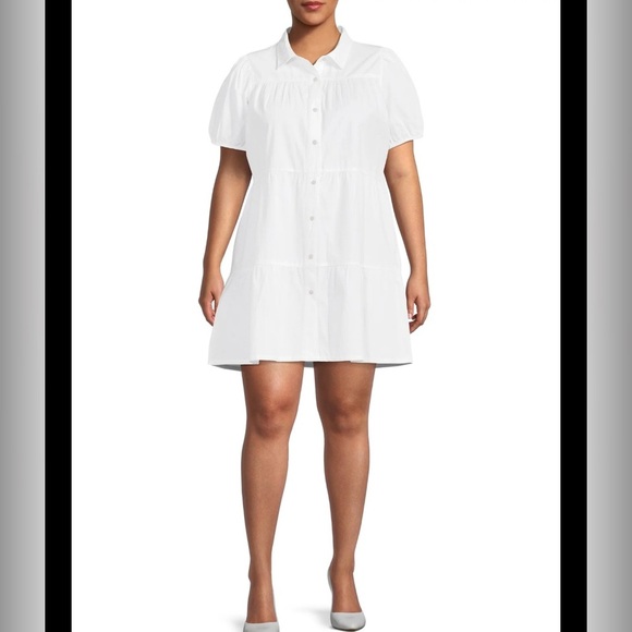 Planet Gold White Mini Dress - Picture 1 of 9